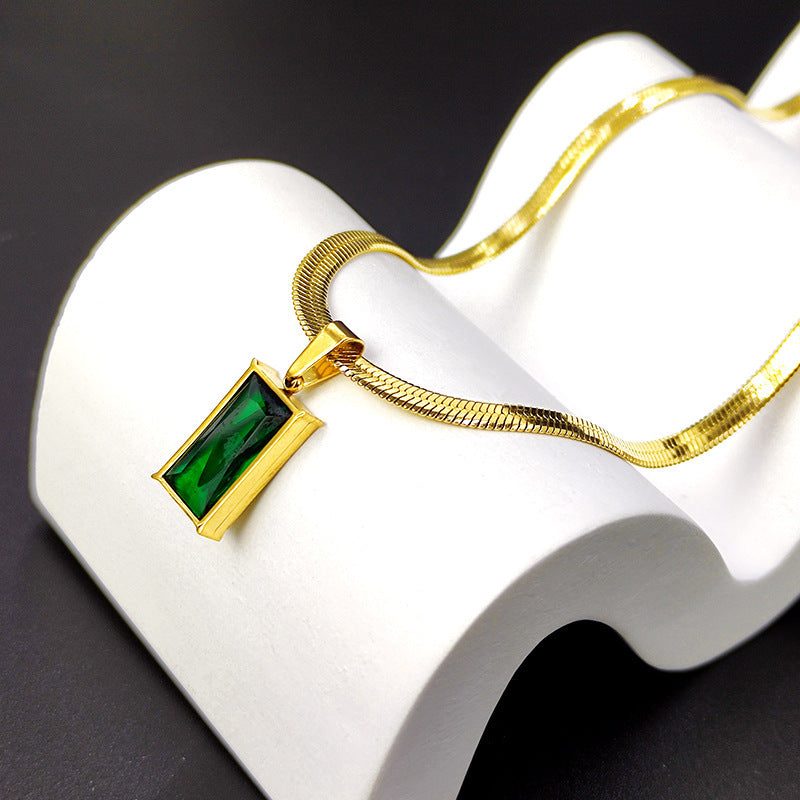 Ivy – Kette mit Smaragd-Zirkonia – Marlena Atelier