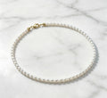 Halskette Damen goldfarben mit Perlen, elegant und zeitlos - 1 - Marlena-atelier