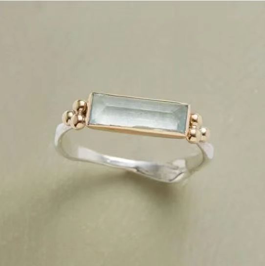 Alva – Geometrischer Zirkonia-Ring – Marlena Atelier