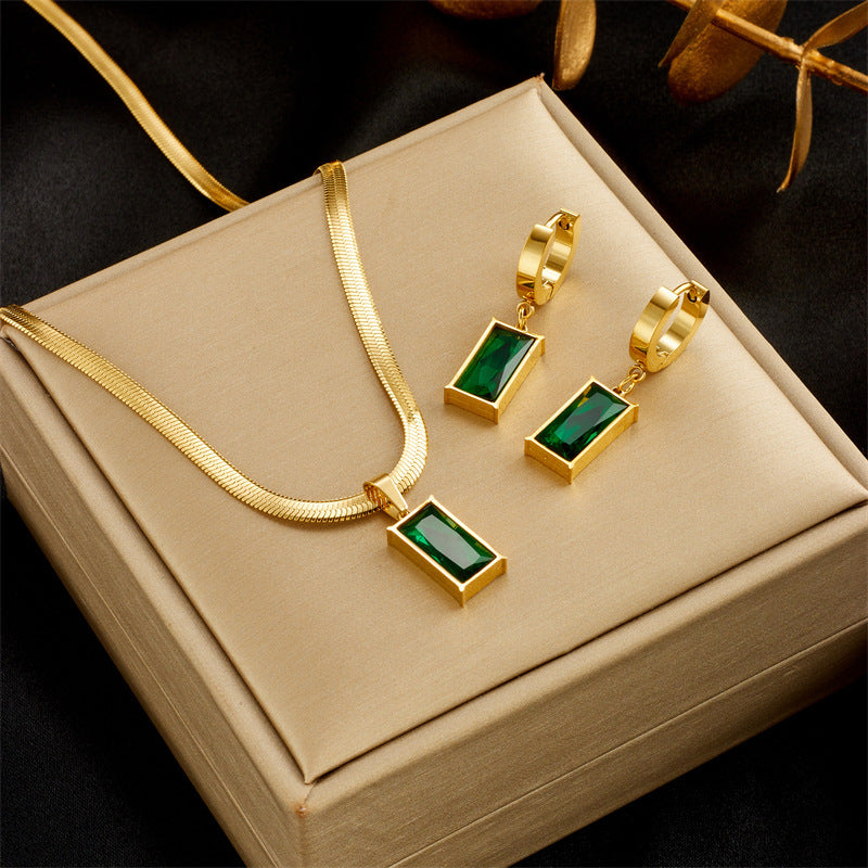Ivy – Kette mit Smaragd-Zirkonia – Marlena Atelier