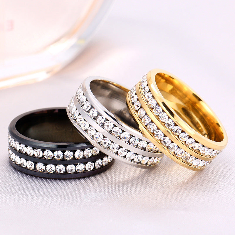 Ring Damen goldfarben mit funkelnden Verzierungen, modern und elegant - 4 - Marlena-atelier