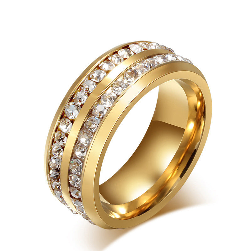 Ring Damen goldfarben mit funkelnden Verzierungen, modern und elegant - 8 - Marlena-atelier