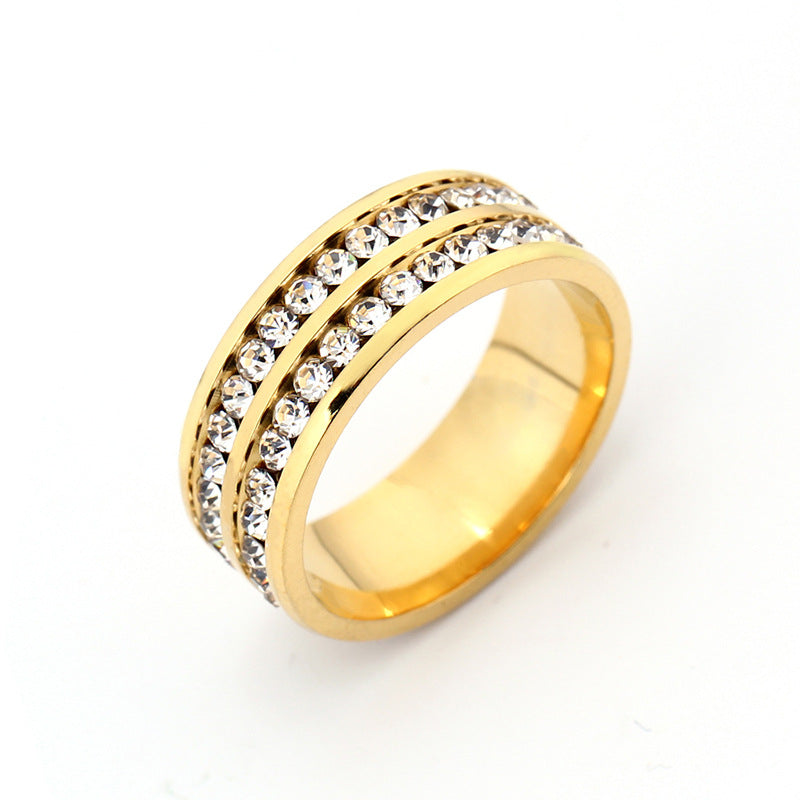 Ring Damen goldfarben mit funkelnden Verzierungen, modern und elegant - 7 - Marlena-atelier