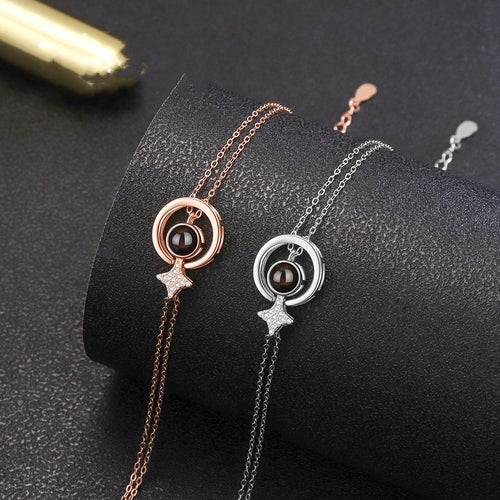 Armband Damen silberfarben mit Stern-Anhänger und Perle, elegant für besondere Anlässe - 1 - Marlena-atelier
