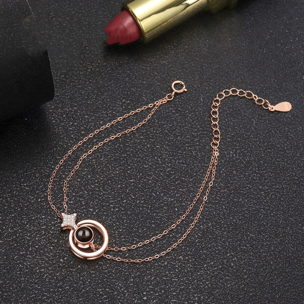 Armband Damen silberfarben mit Stern-Anhänger und Perle, elegant für besondere Anlässe - 3 - Marlena-atelier