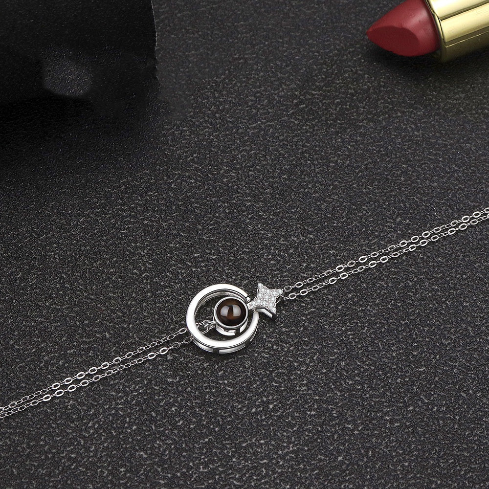 Armband Damen silberfarben mit Stern-Anhänger und Perle, elegant für besondere Anlässe - 6 - Marlena-atelier