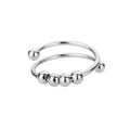 Ring Damen silber- und goldfarben mit Kugeln, modern und anpassbar - 3 - Marlena-atelier