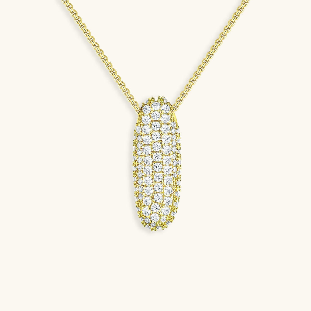 Halskette Damen goldfarben mit Initial-Anhänger, glamourös für besondere Anlässe - 15 - Marlena-atelier