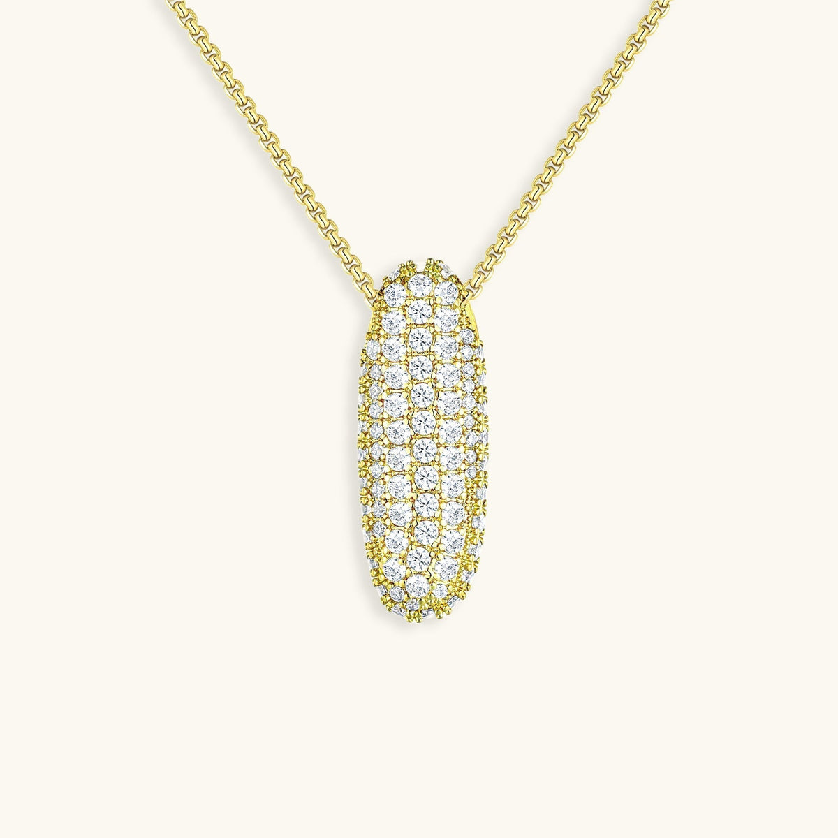 Halskette Damen goldfarben mit Initial-Anhänger, glamourös für besondere Anlässe - 15 - Marlena-atelier