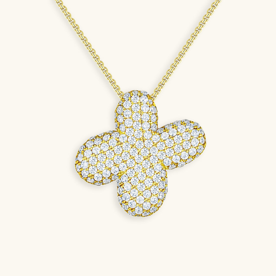 Halskette Damen goldfarben mit Initial-Anhänger, glamourös für besondere Anlässe - 33 - Marlena-atelier