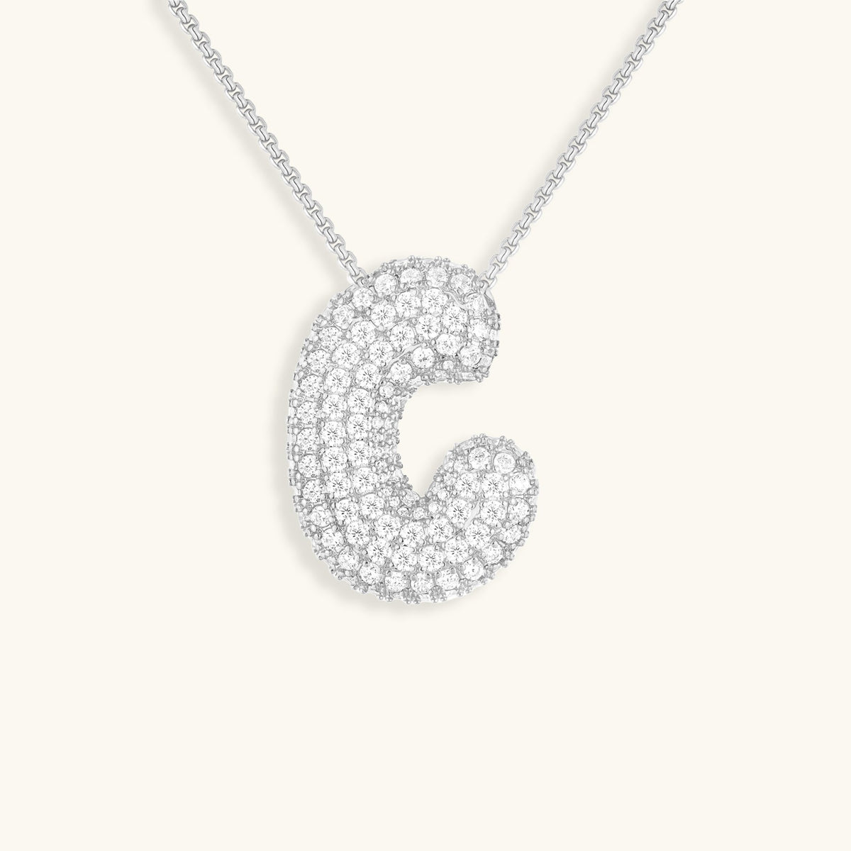 Halskette Damen goldfarben mit Initial-Anhänger, glamourös für besondere Anlässe - 38 - Marlena-atelier