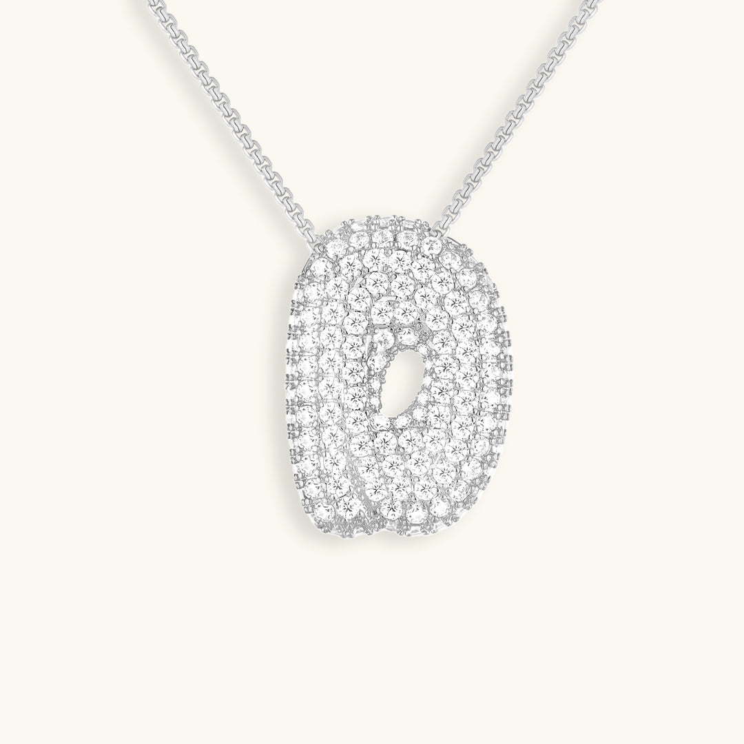Halskette Damen goldfarben mit Initial-Anhänger, glamourös für besondere Anlässe - 39 - Marlena-atelier