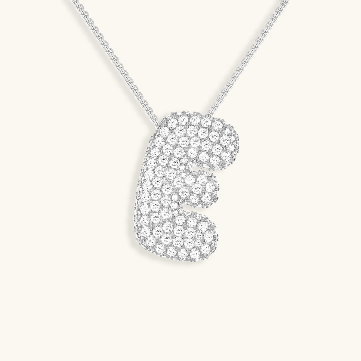Halskette Damen goldfarben mit Initial-Anhänger, glamourös für besondere Anlässe - 40 - Marlena-atelier