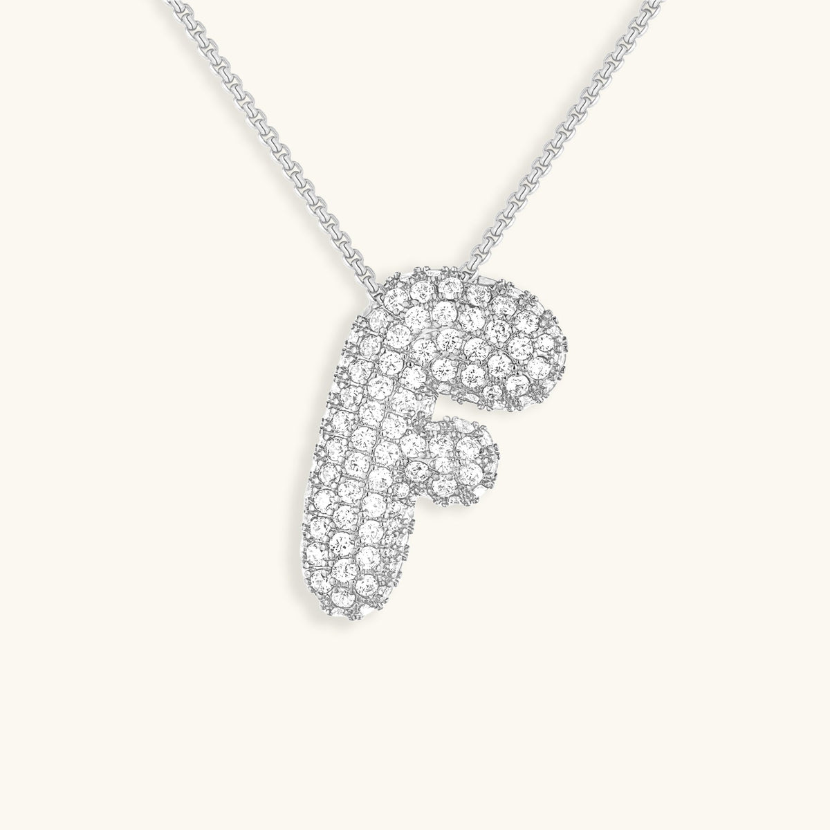 Halskette Damen goldfarben mit Initial-Anhänger, glamourös für besondere Anlässe - 41 - Marlena-atelier