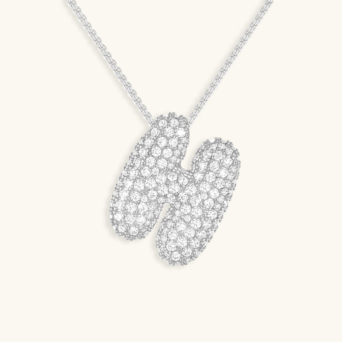 Halskette Damen goldfarben mit Initial-Anhänger, glamourös für besondere Anlässe - 43 - Marlena-atelier