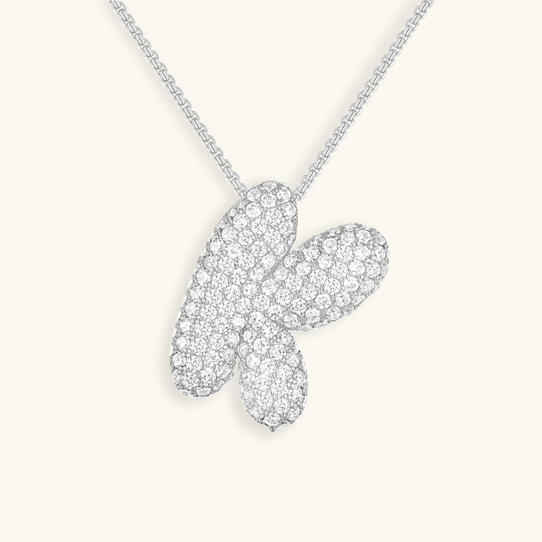 Halskette Damen goldfarben mit Initial-Anhänger, glamourös für besondere Anlässe - 46 - Marlena-atelier