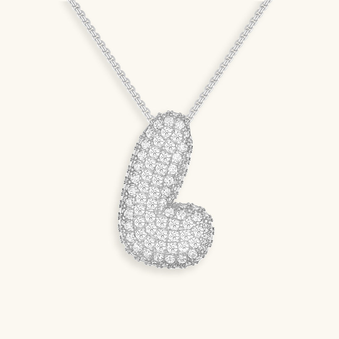 Halskette Damen goldfarben mit Initial-Anhänger, glamourös für besondere Anlässe - 47 - Marlena-atelier