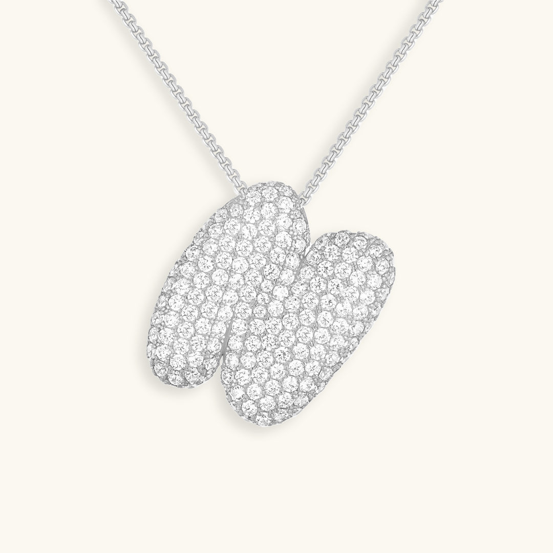 Halskette Damen goldfarben mit Initial-Anhänger, glamourös für besondere Anlässe - 49 - Marlena-atelier