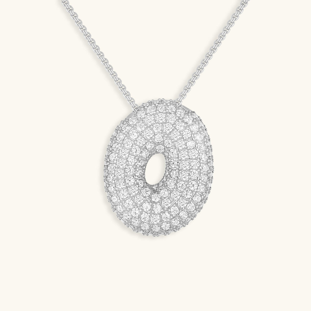 Halskette Damen goldfarben mit Initial-Anhänger, glamourös für besondere Anlässe - 50 - Marlena-atelier