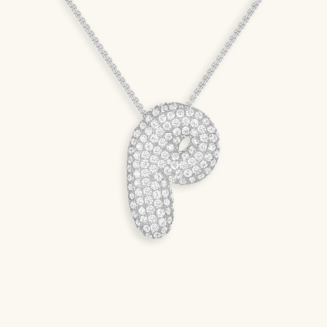 Halskette Damen goldfarben mit Initial-Anhänger, glamourös für besondere Anlässe - 51 - Marlena-atelier