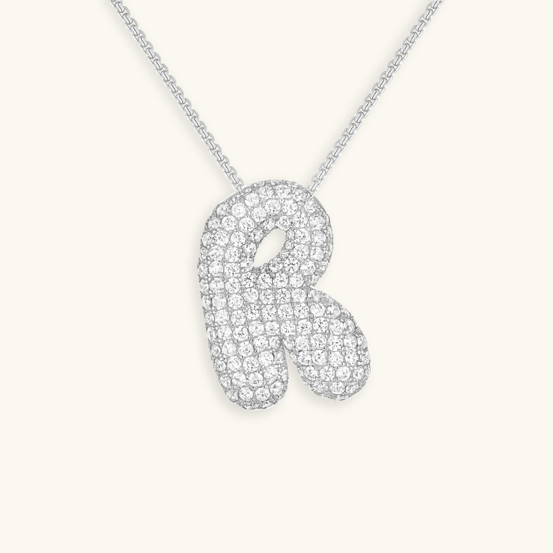 Halskette Damen goldfarben mit Initial-Anhänger, glamourös für besondere Anlässe - 53 - Marlena-atelier