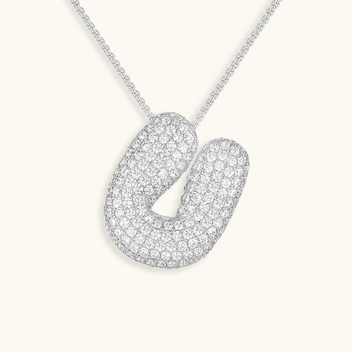 Halskette Damen goldfarben mit Initial-Anhänger, glamourös für besondere Anlässe - 56 - Marlena-atelier
