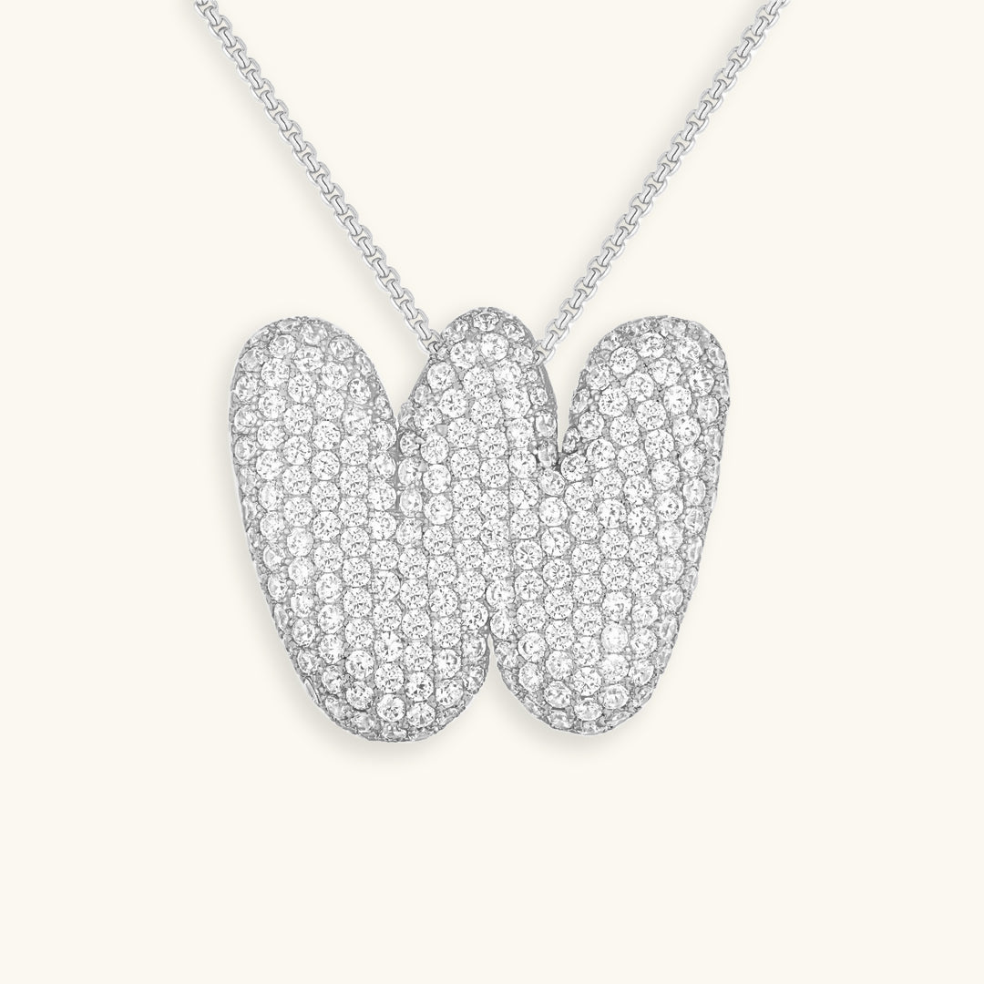 Halskette Damen goldfarben mit Initial-Anhänger, glamourös für besondere Anlässe - 58 - Marlena-atelier