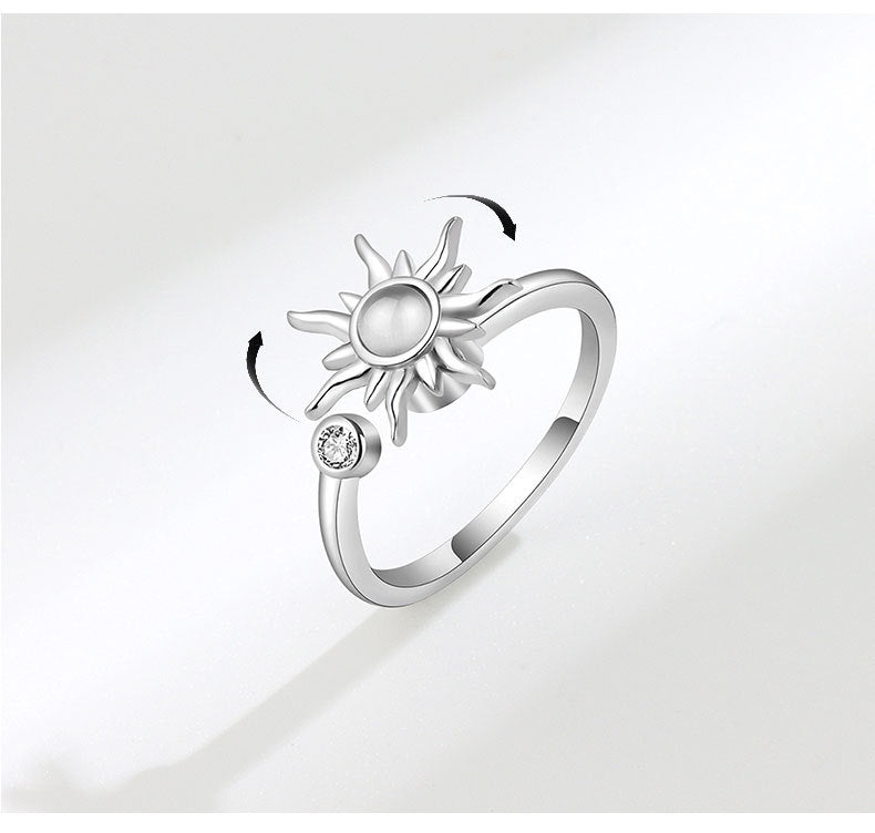 Ring Damen silberfarben mit geometrischem Design, modern und verspielt - 4 - Marlena-atelier
