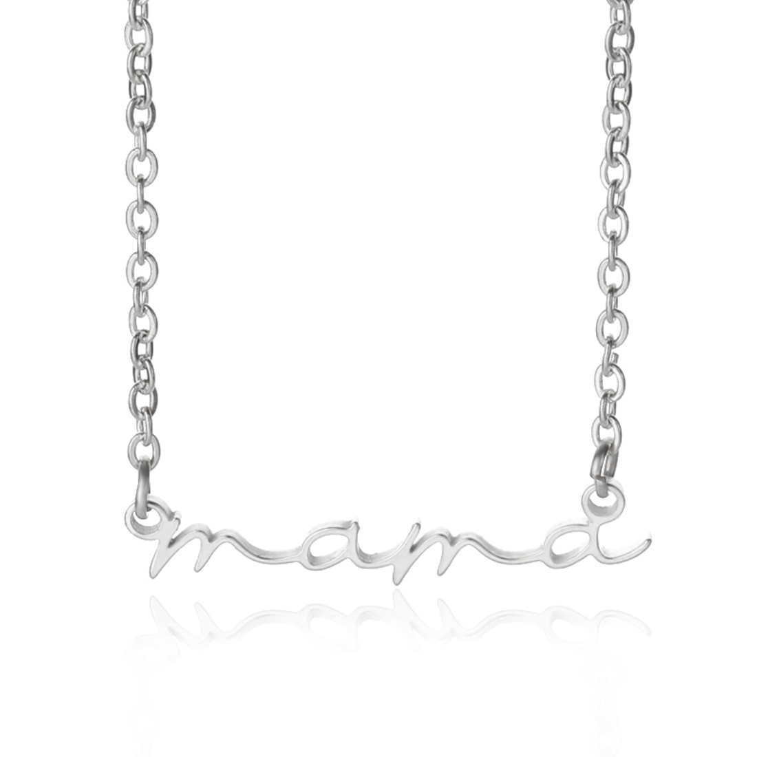 Halskette Damen goldfarben mit 'Mama'-Anhänger, elegant für besondere Anlässe - 6 - Marlena-atelier