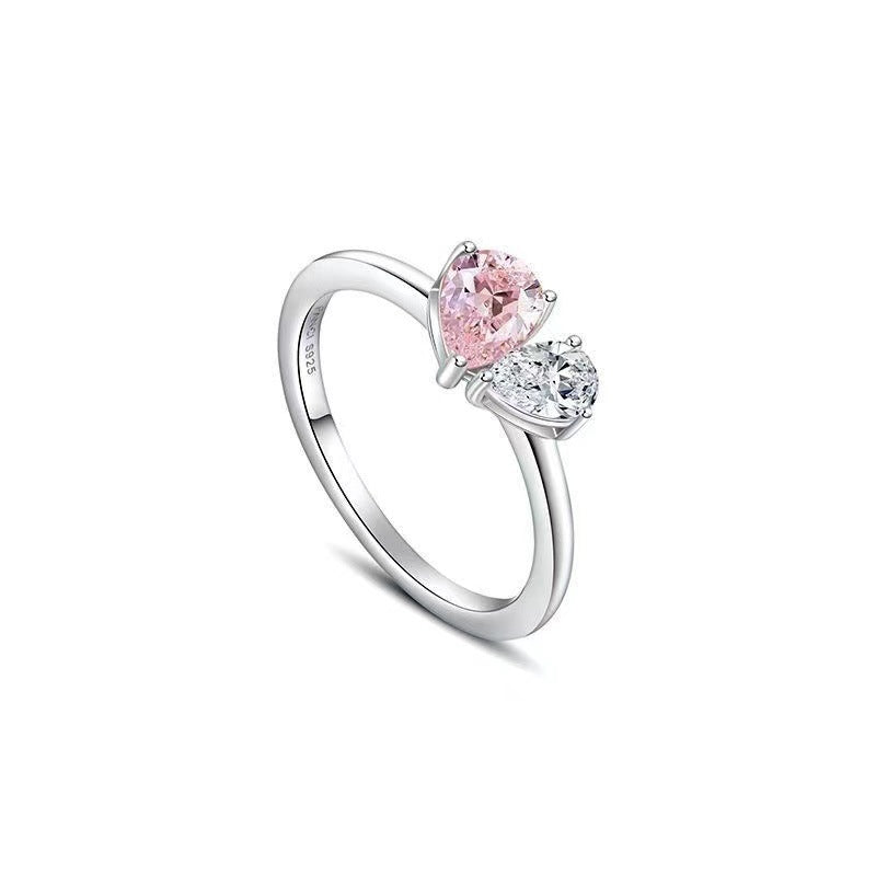Ring Damen silberfarben mit Herz-Anhängern, verspielt für besondere Anlässe - 7 - Marlena-atelier