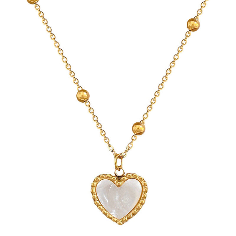 Halskette Damen goldfarben mit Herz-Anhänger, filigran und elegant - 2 - Marlena-atelier