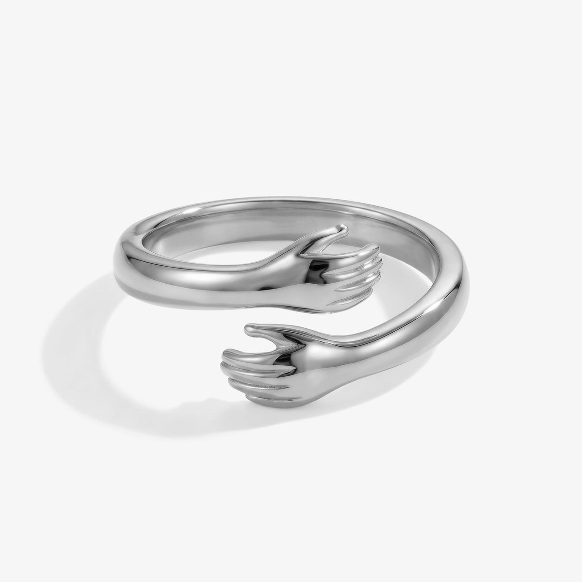 Ring Damen goldfarben mit verspieltem Hand-Design, modern und elegant - 10 - Marlena-atelier