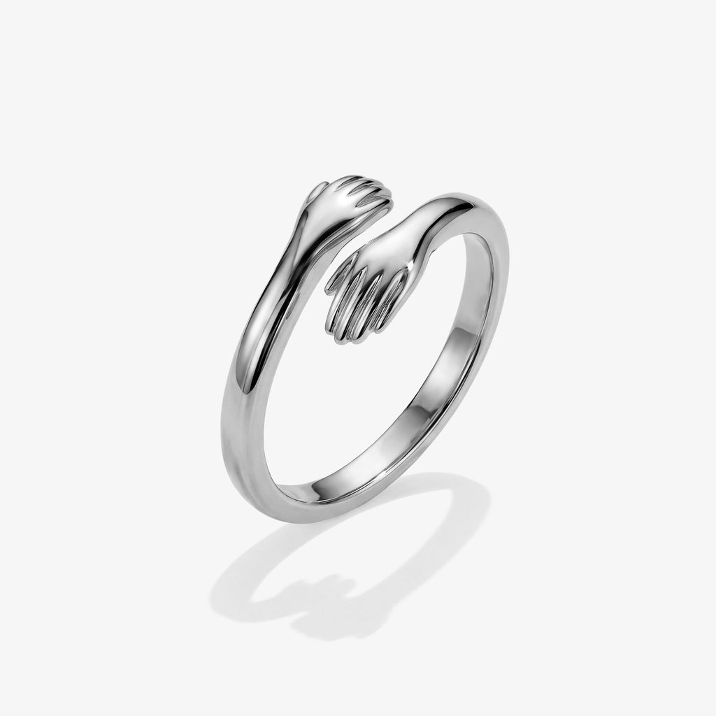 Ring Damen goldfarben mit verspieltem Hand-Design, modern und elegant - 11 - Marlena-atelier