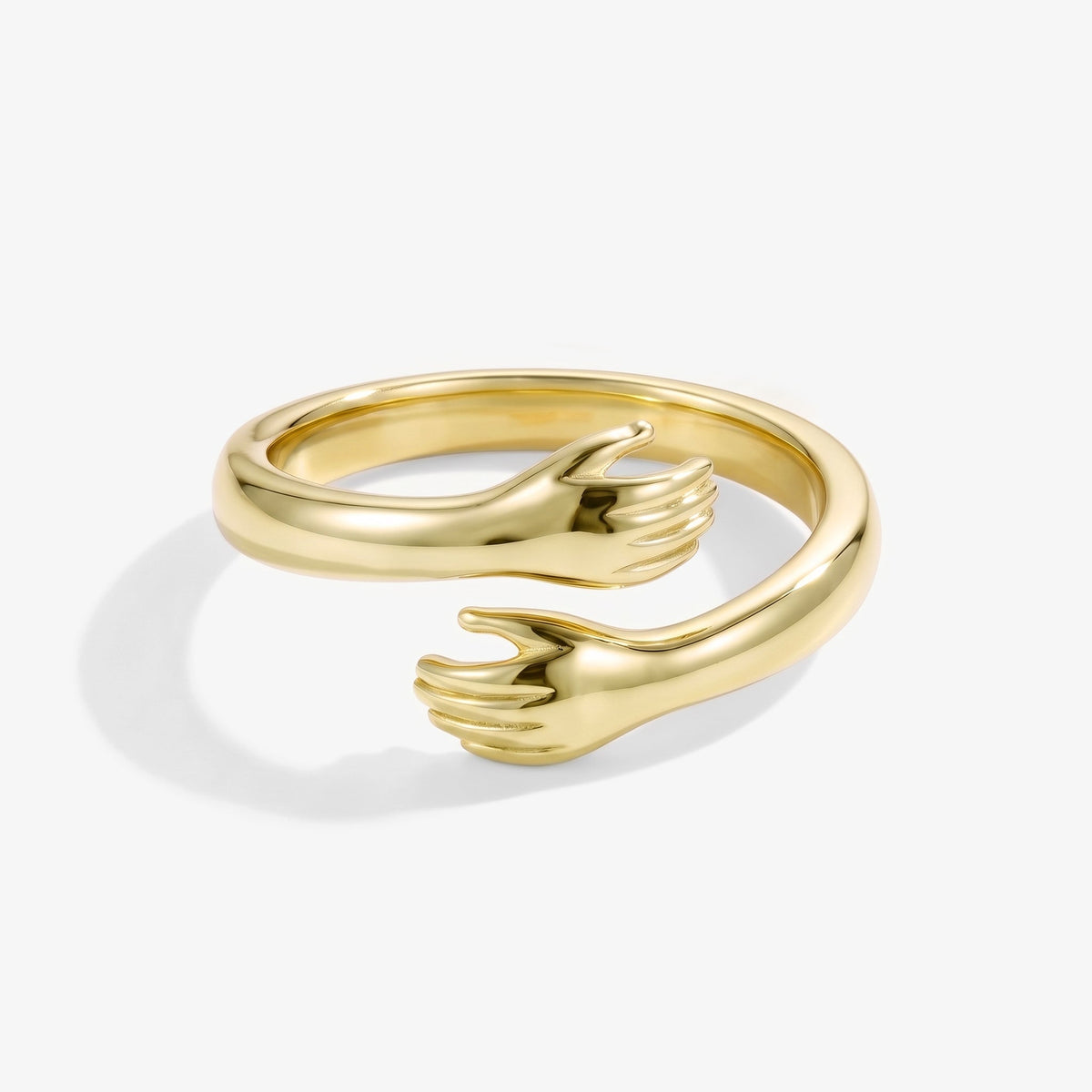 Ring Damen goldfarben mit verspieltem Hand-Design, modern und elegant - 12 - Marlena-atelier