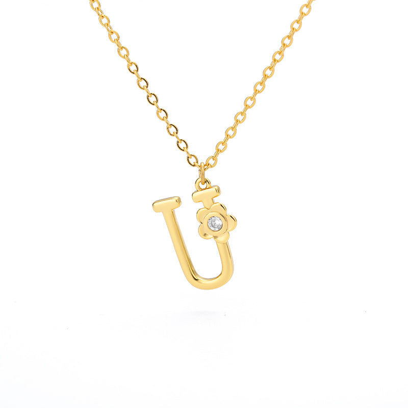 Halskette Damen goldfarben mit Blumen-Anhänger, verspielt und elegant - 12 - Marlena-atelier