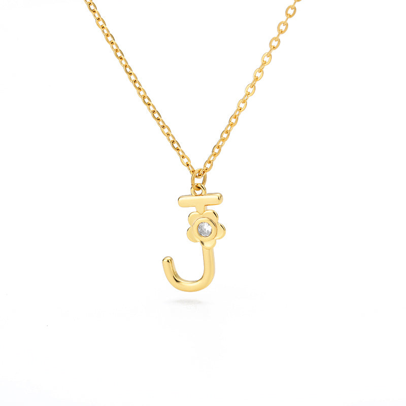 Halskette Damen goldfarben mit Blumen-Anhänger, verspielt und elegant - 8 - Marlena-atelier