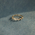 Ring Damen goldfarben mit Zickzack-Design, modern und elegant - 4 - Marlena-atelier