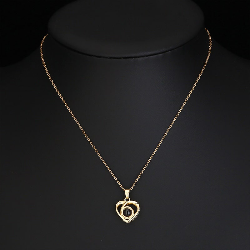 Halskette Damen silberfarben mit Herz-Anhänger, filigran und elegant - 4 - Marlena-atelier