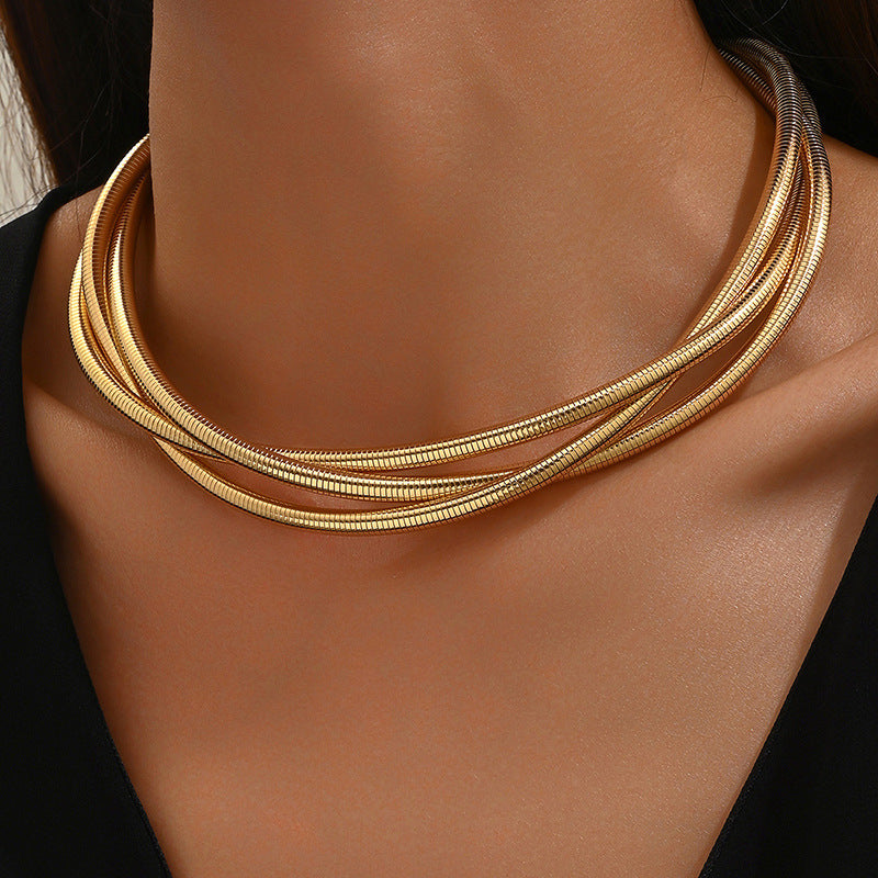 Freya – Geflochtene Collier-Kette – Marlena Atelier