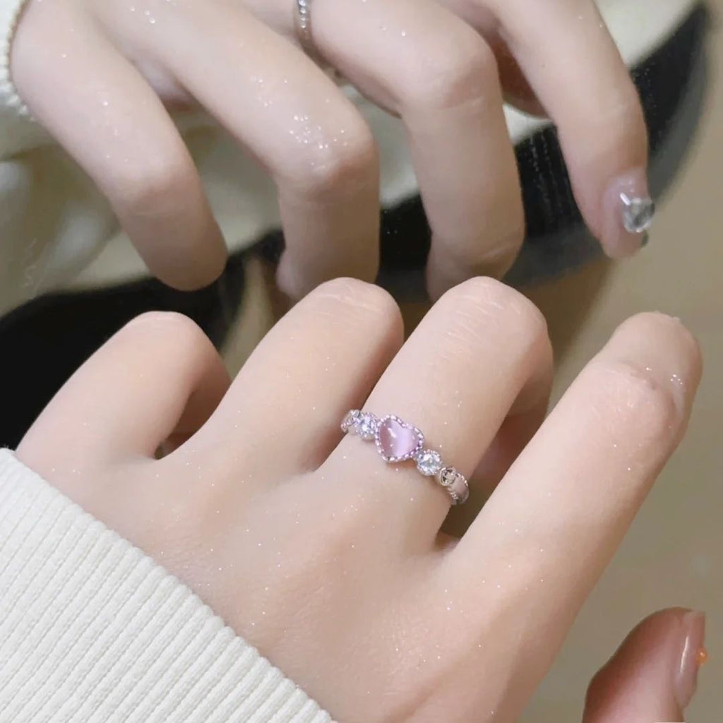 Rosina – Rosa Herz-Ring – Marlena Atelier