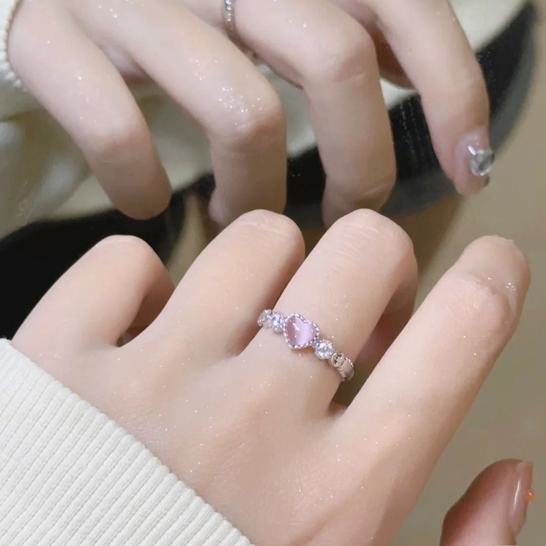 Rosina – Rosa Herz-Ring – Marlena Atelier