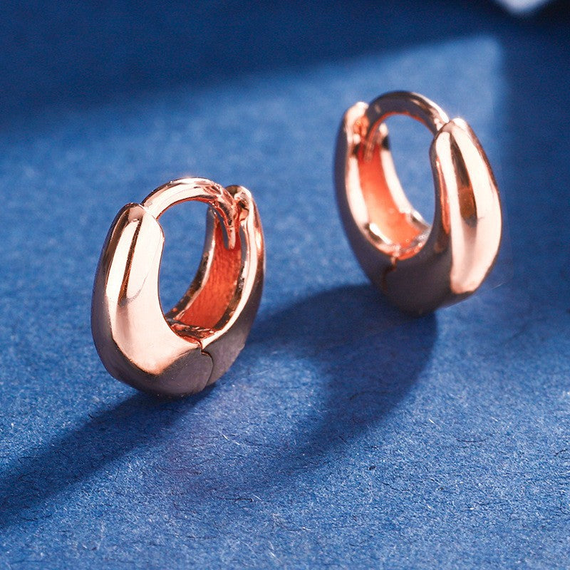 Rosa – Roségold-Creolen – Marlena Atelier