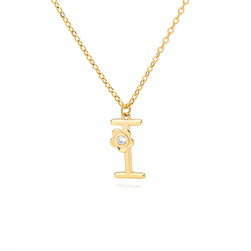 Halskette Damen goldfarben mit Blumen-Anhänger, verspielt und elegant - 16 - Marlena-atelier