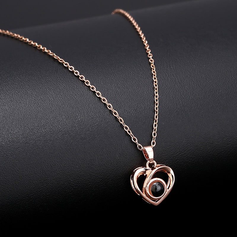 Halskette Damen silberfarben mit Herz-Anhänger, filigran und elegant - 8 - Marlena-atelier
