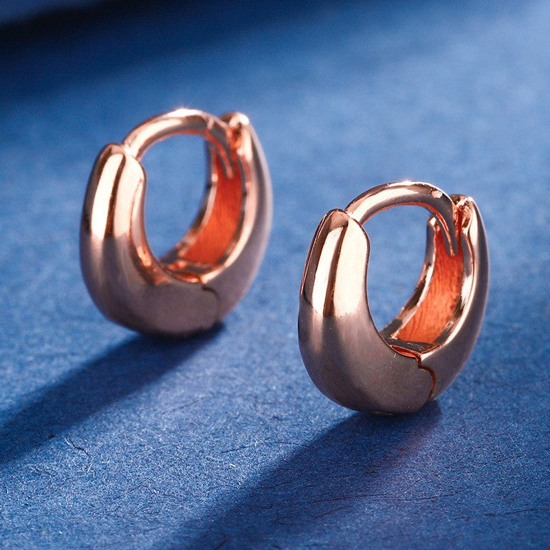 Rosa – Roségold-Creolen – Marlena Atelier