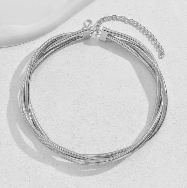 Freya – Geflochtene Collier-Kette – Marlena Atelier
