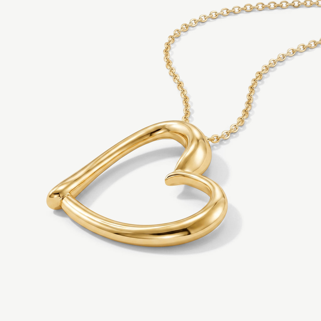 Halskette Damen goldfarben mit Herz-Anhänger und gravierbaren Perlen, romantisch und elegant - 11 - Marlena-atelier