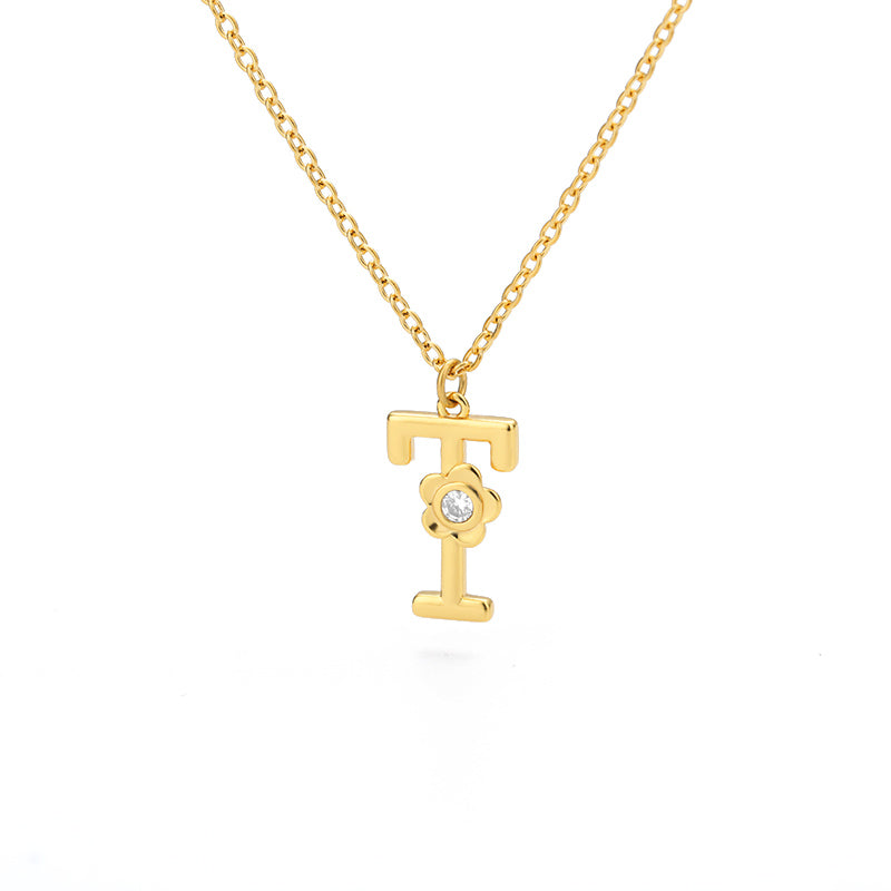 Halskette Damen goldfarben mit Blumen-Anhänger, verspielt und elegant - 11 - Marlena-atelier