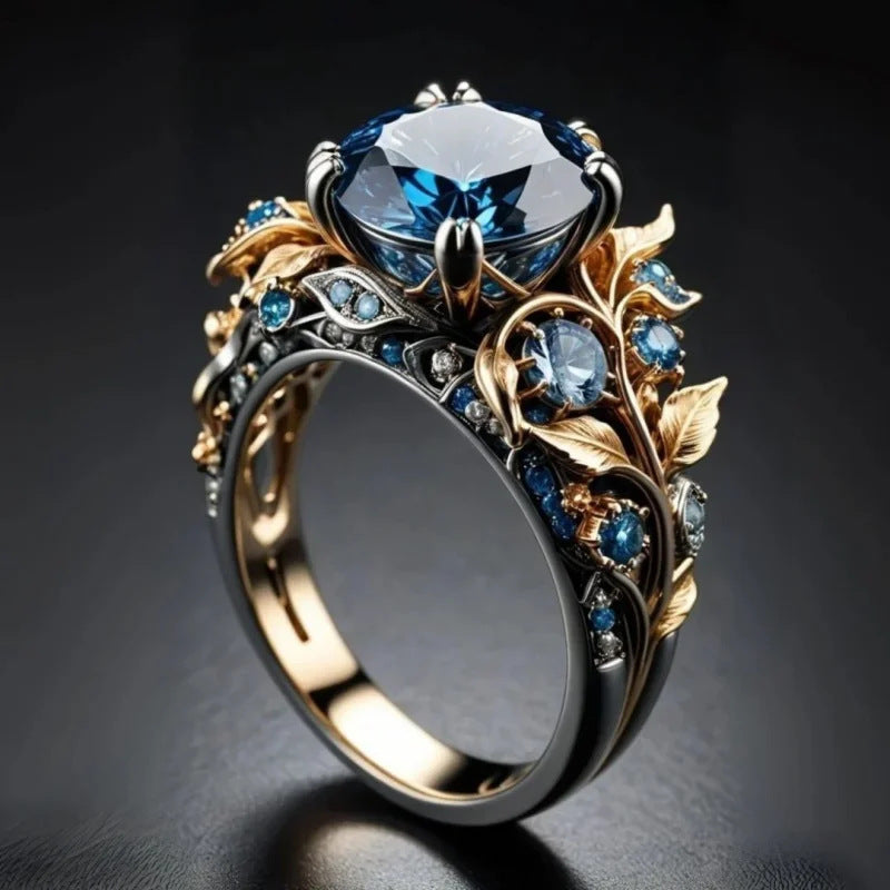 Greta – Vintage-Ring mit Saphirstein – Marlena Atelier