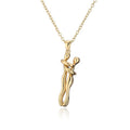 Halskette Damen goldfarben mit Umarmungs-Anhänger, modern und romantisch - 6 - Marlena-atelier